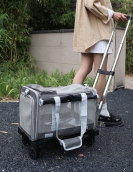 Pet lever boxes can be folded with cat bag out of the bag.