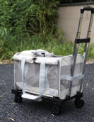Pet lever boxes can be folded with cat bag out of the bag.